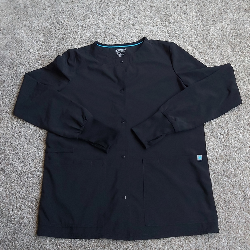 Scrubstar Black Lightweight Scrub Jacket